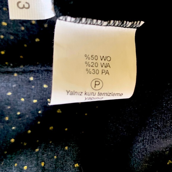 Beymen black Wool Knit Tank Top with Gold Sparkling tiny polka dots US S to M - Picture 7 of 7